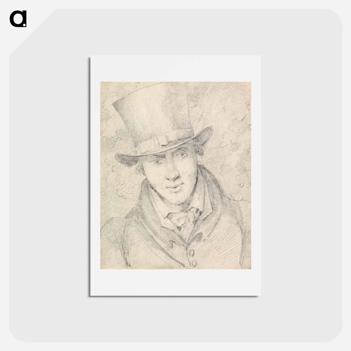 アートポストカード-Self-Portrait, Full Face Looking Downwards to Right, Wearing a Top Hat
- イェール大学アートギャラリー Postcard.