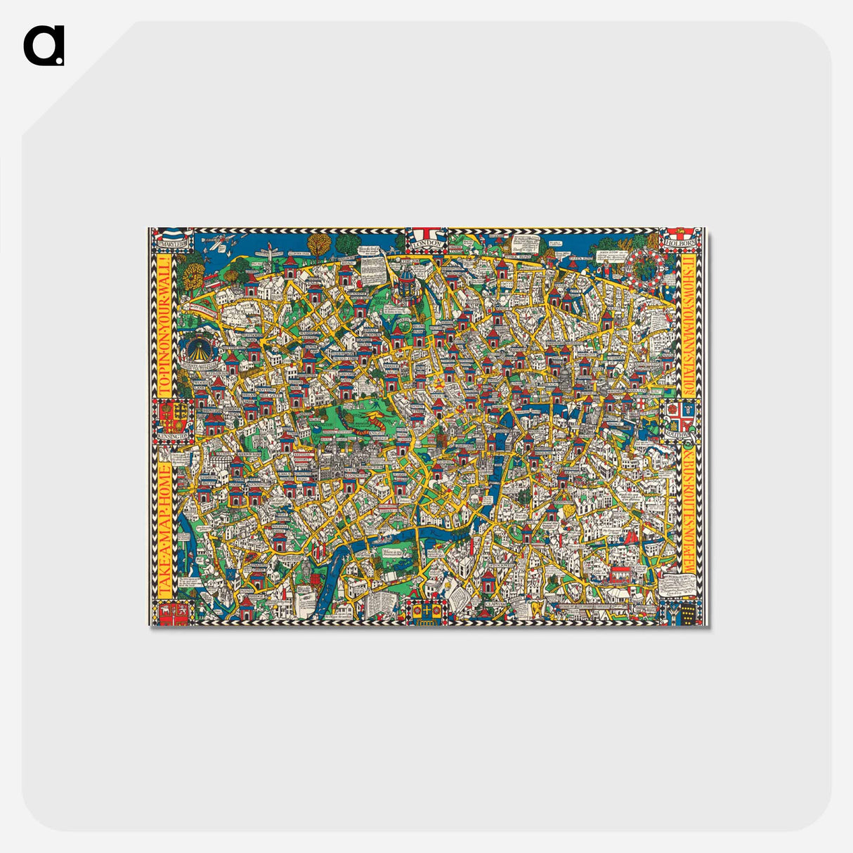 アートポストカード-The Wonderground Map of London Town
- ボストン公共図書館 Postcard.