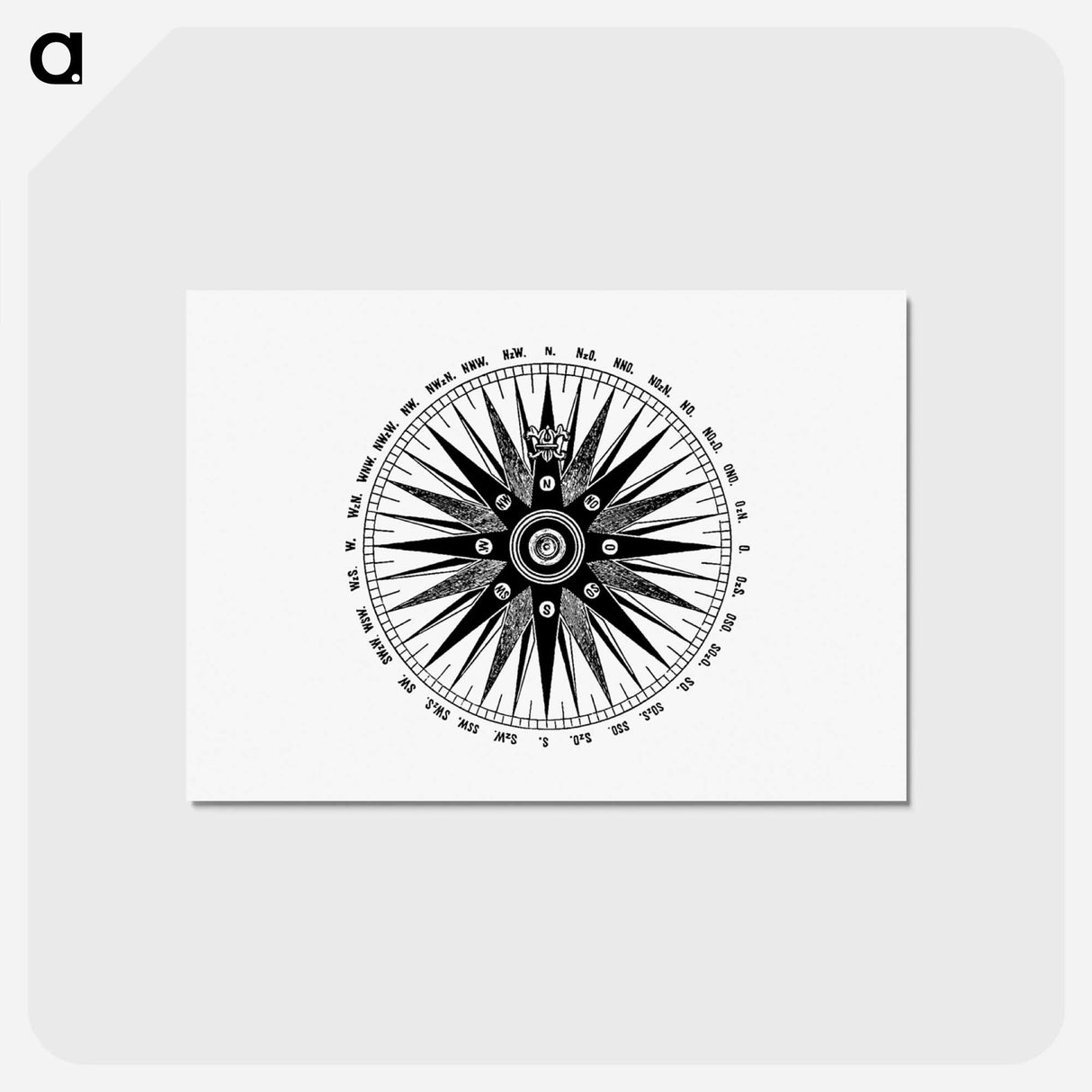 アートポストカード-Compass from Four Thousand Miles Under Storm Sailing On.. Yacht Aldegonda.. With.. Illustrations, Etc
- 大英図書館 Postcard.