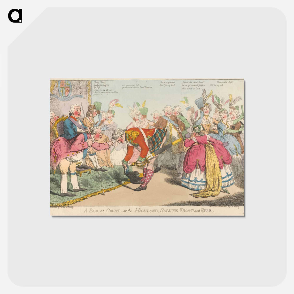アートポストカード-A Boo at Court - or The Highland Salute Front & Rear
- イェール大学アートギャラリー Postcard.