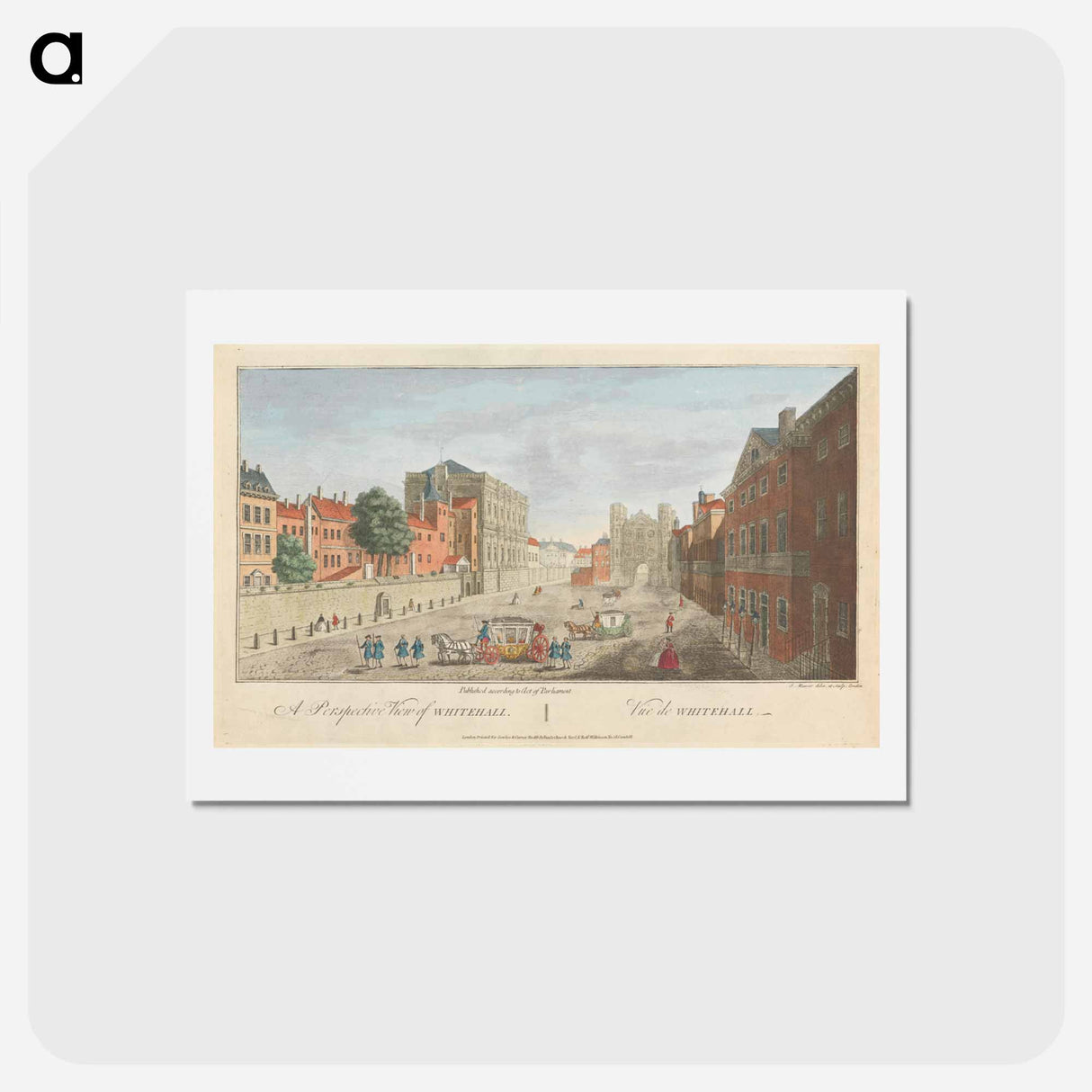 アートポストカード-"A Perspective View of Whitehall"
- イェール大学アートギャラリー Postcard.