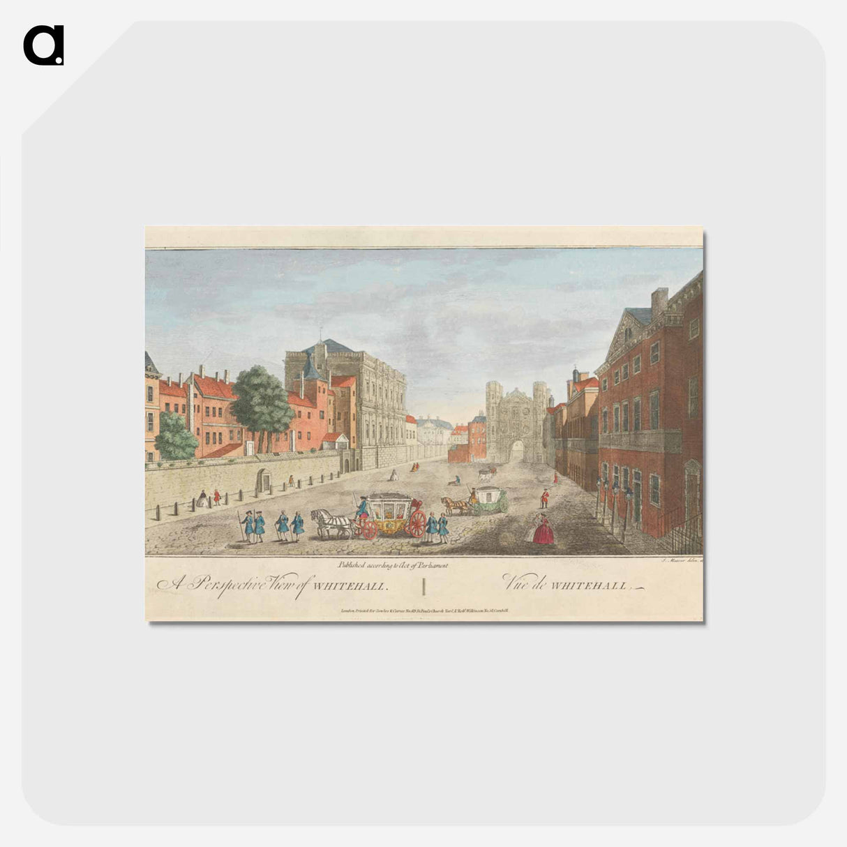 アートポストカード-"A Perspective View of Whitehall"
- イェール大学アートギャラリー Postcard.