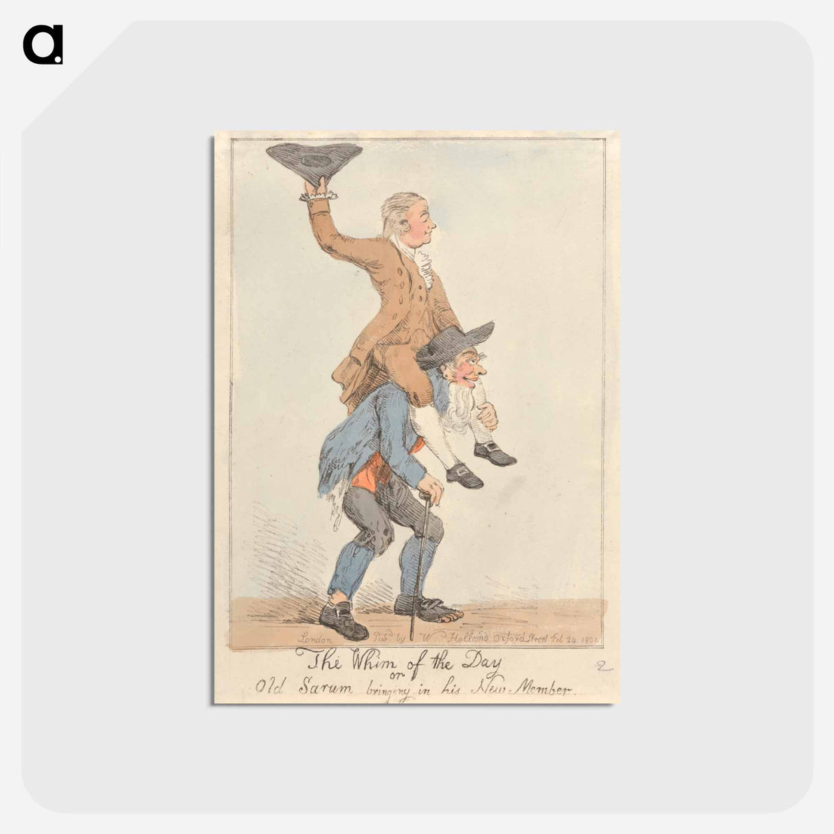 アートポストカード-The Whim of the Day, Or - Old Sarum Bringing in his New Member
- イェール大学アートギャラリー Postcard.