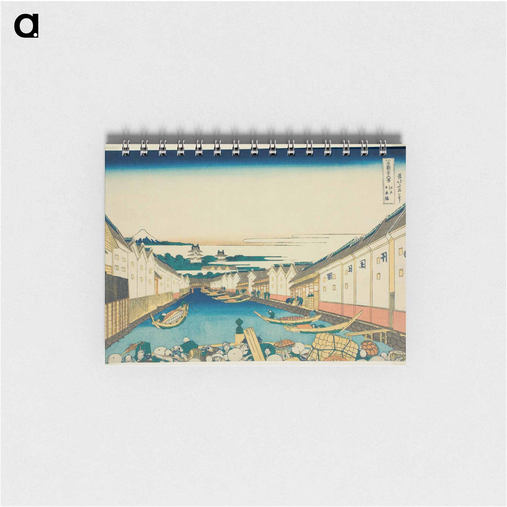 Nihonbashi Bridge in Edo - 葛飾 北斎 Memo.