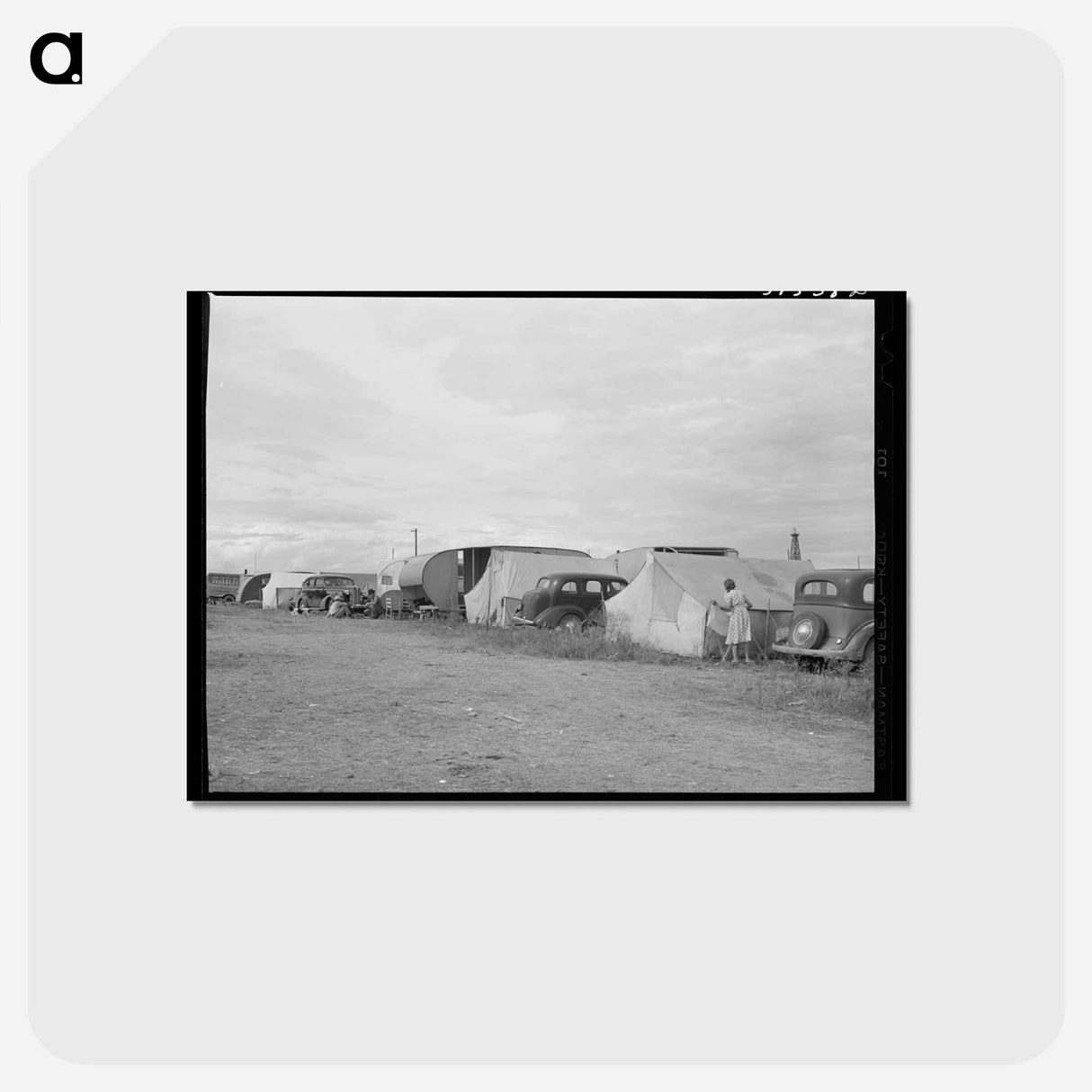 アートポストカード-Pea Pickers' Camp, Canyon County, Idaho
- ラッセル リー Postcard.