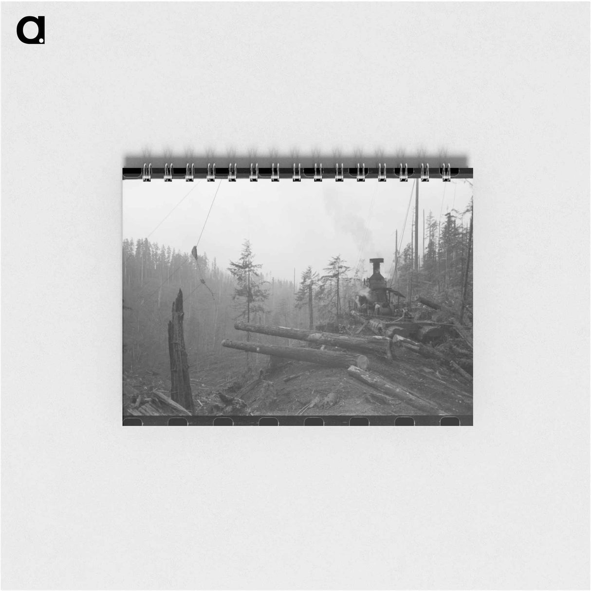 アートメモ帳-Donkey Engine Transporting Logs, Long Bell Lumber Company, Cowlitz County, Washington
- ラッセル リー Memo.