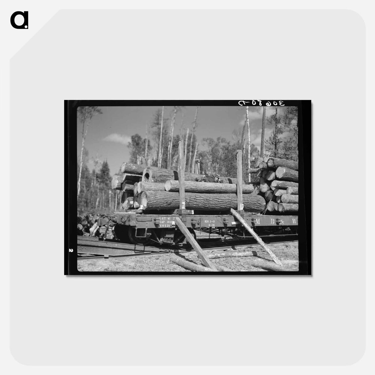 アートポストカード-Lumber Car near Effie, Minnesota
- ラッセル リー Postcard.