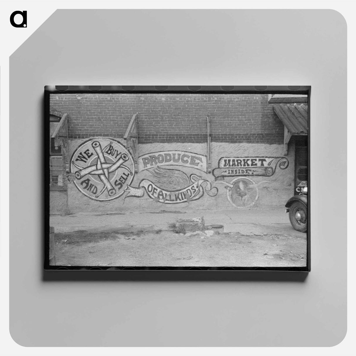 アートパネル-Sign on Building, Wells Point, Texas
- ラッセル リー Canvas.