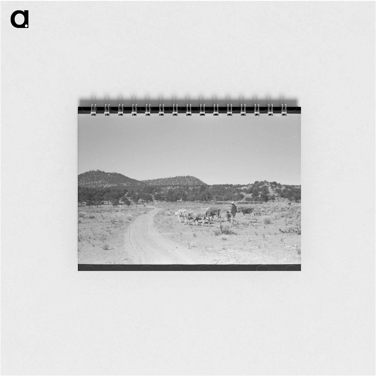 アートメモ帳-Mrs. Caudill and Daughter Driving in the Cows, Pie Town, New Mexico
- ラッセル リー Memo.