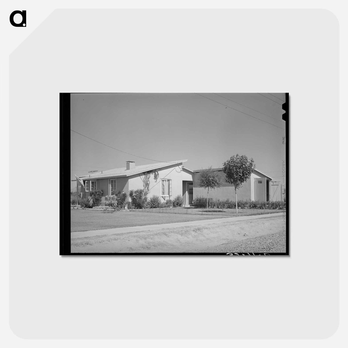 アートポストカード-Residence of the Camp Manager, Agua Fria Migratory Labor Camp
- ラッセル リー Postcard.