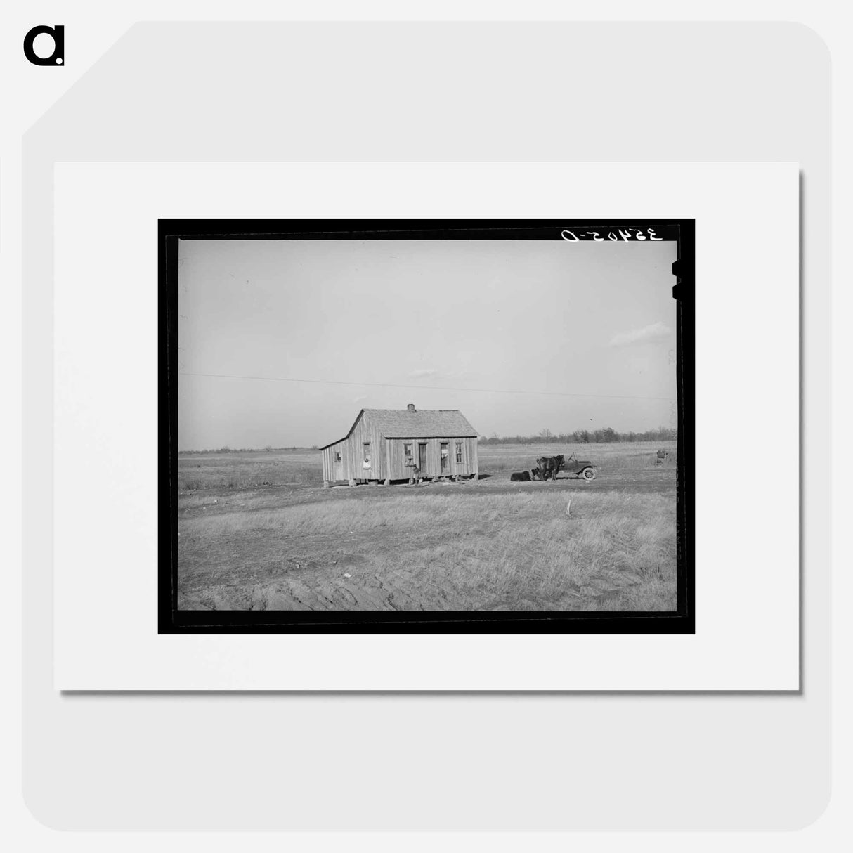 アートポスター-Cabin of Farmer, McIntosh County, Oklahoma
- ラッセル リー Poster.
