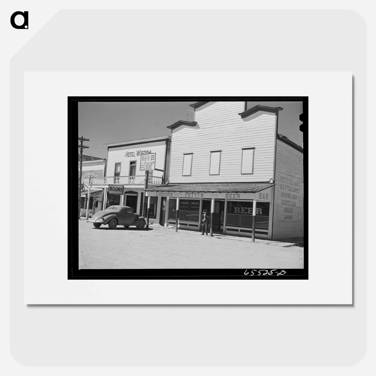 アートポスター-Buildings on Main Street, Wisdom, Montana
- ラッセル リー Poster.