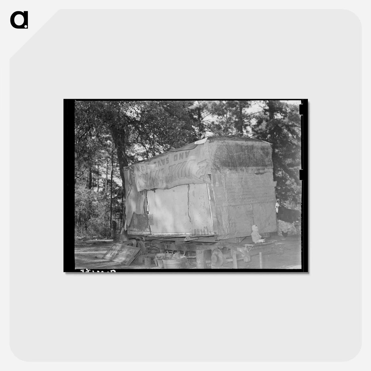 アートポストカード-Migrant Keymaker's Trailer Home, Jefferson, Texas
- ラッセル リー Postcard.