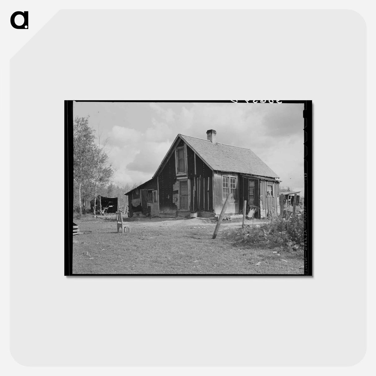 アートポストカード-Home of Steve Flanders, Cut-Over Farmer Near Northome, Minnesota
- ラッセル リー Postcard.