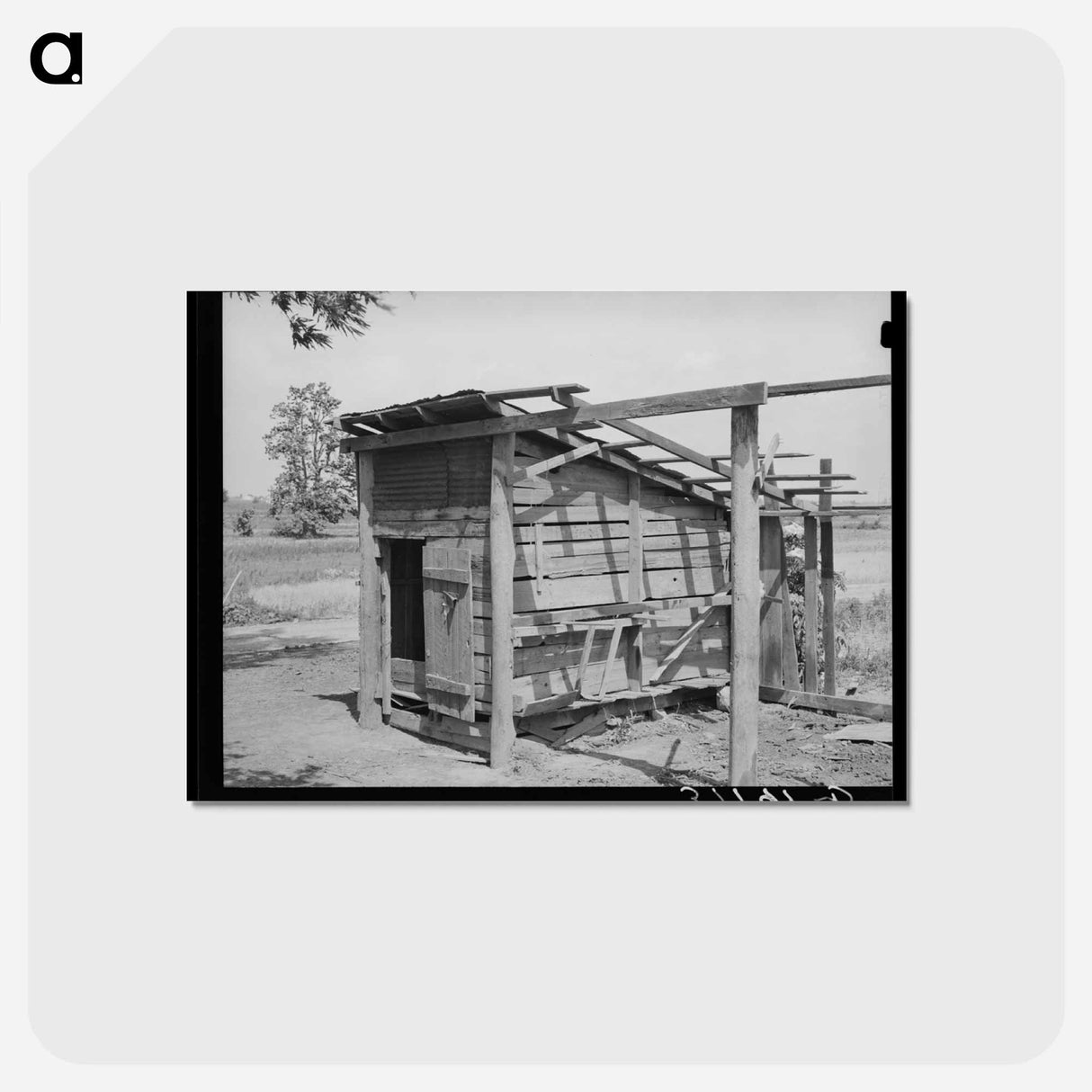 アートポストカード-Sharecropper's Shed, Southeast Missouri Farms
- ラッセル リー Postcard.