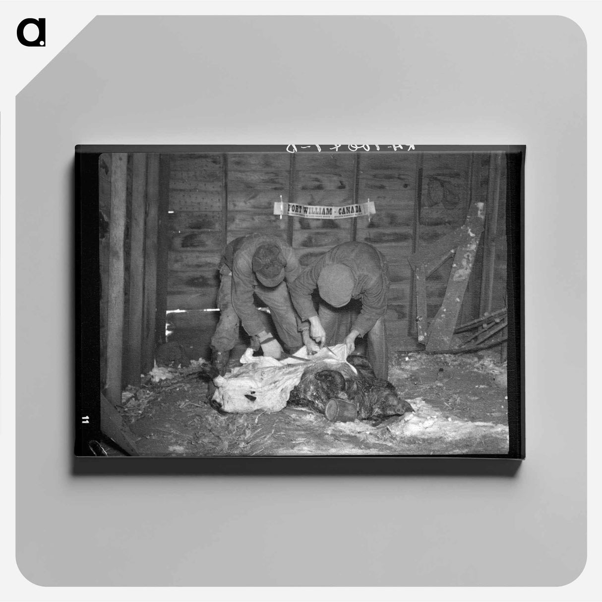 アートパネル-Hog Butchering at the Madsen Farm
- ラッセル リー Canvas.