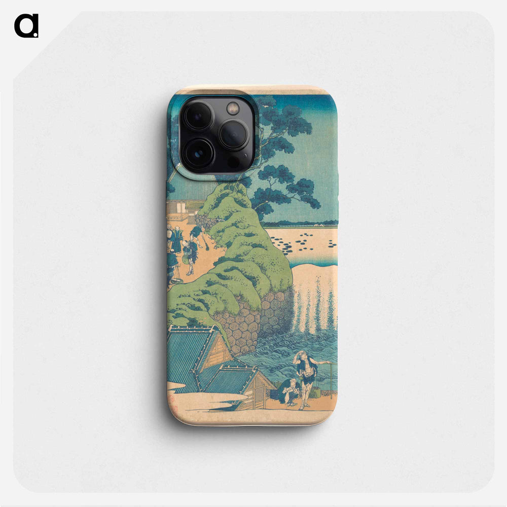 Fall of Aoiga Oka, Yedo - Katsushika Hokusai Phone Case.