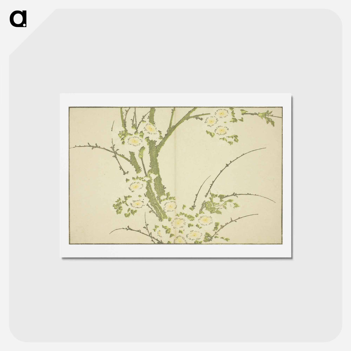 アートポストカード-Hokusai's Flowers - 葛飾 北斎 Postcard.