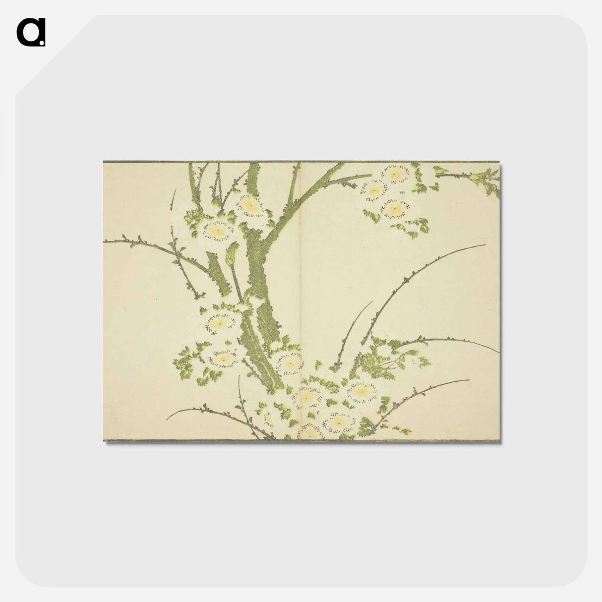 アートポストカード-Hokusai's Flowers - 葛飾 北斎 Postcard.