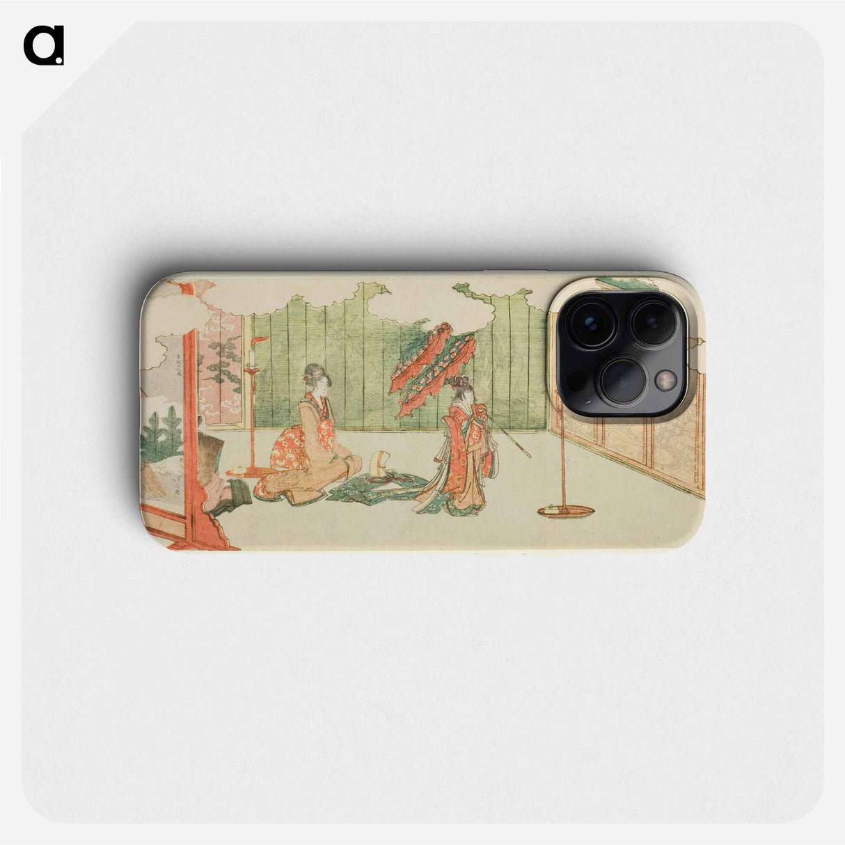 Young girl dancing at nobleman's mansion - Katsushika Hokusai Phone Case.