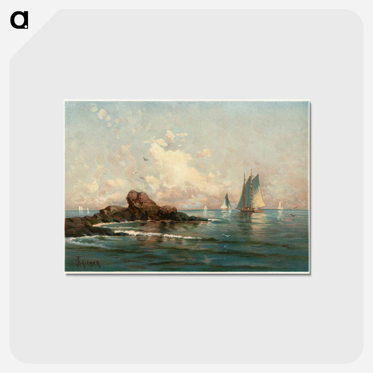 アートポストカード-Calm Morning, Scituate
- ボストン公共図書館 Postcard.