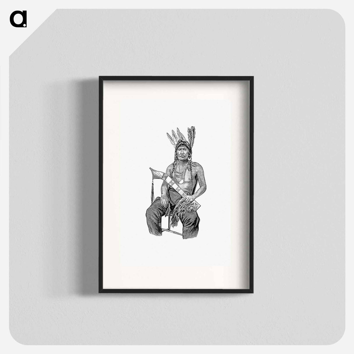 アートポスター-Native American Man from The History of Benton County, Iowa
- 大英図書館 Poster.