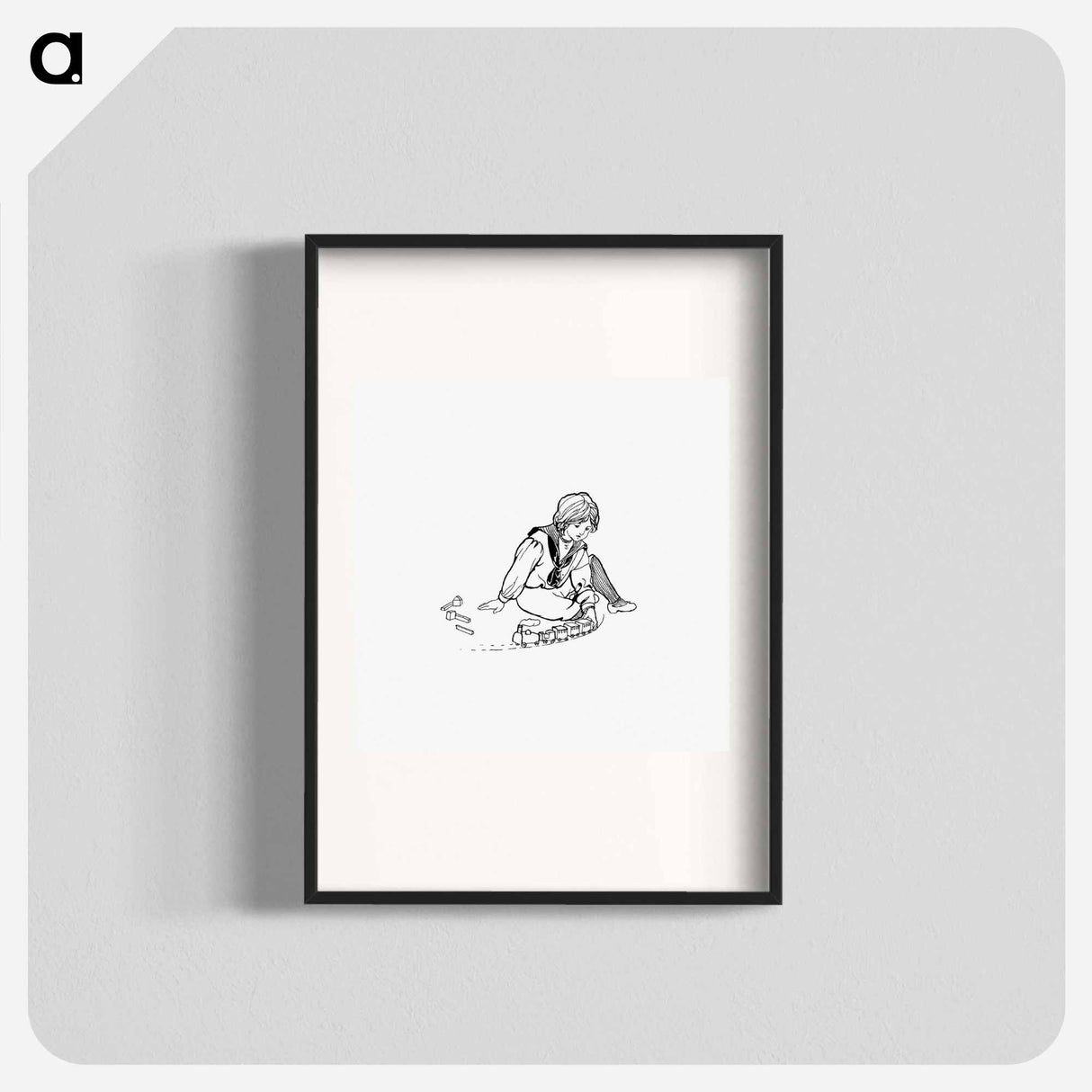 アートポスター-Child Playing with Train Toys
- 大英図書館 Poster.