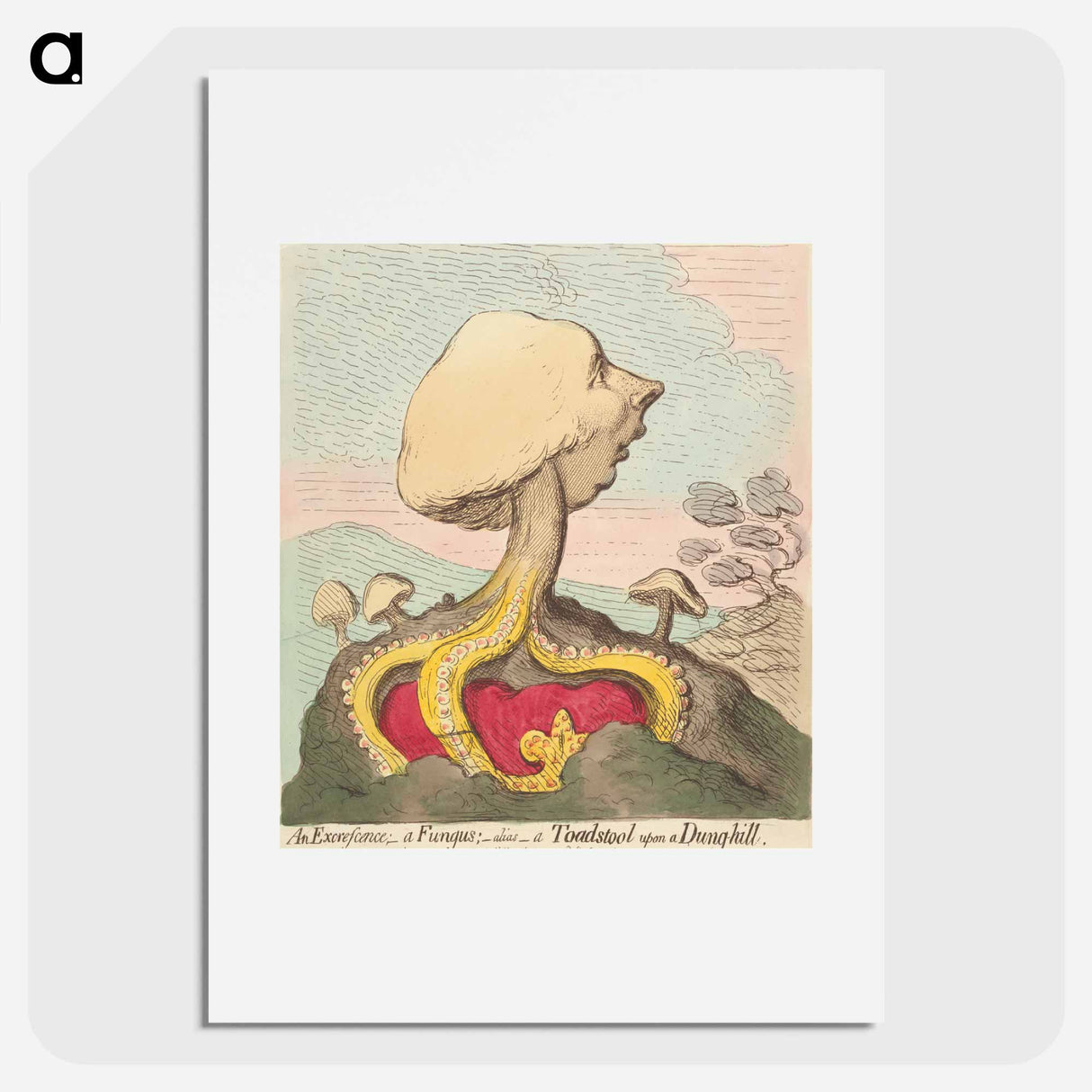 アートポスター-An Excrescence; - Afungus; - Alias - A Toadstool Upon a Dung-Hill
- イェール大学アートギャラリー Poster.