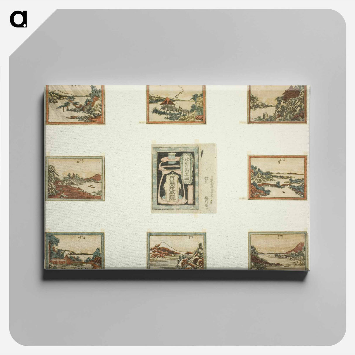 Eight Views of Omi in Etching Style - Katsushika Hokusai Canvas.