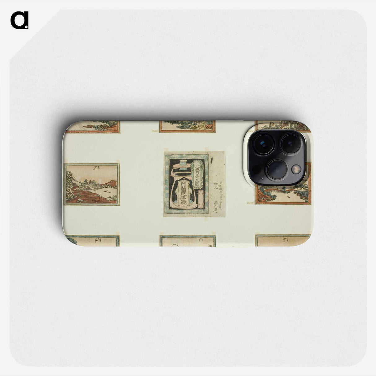 Eight Views of Omi in Etching Style - Katsushika Hokusai Phone Case.