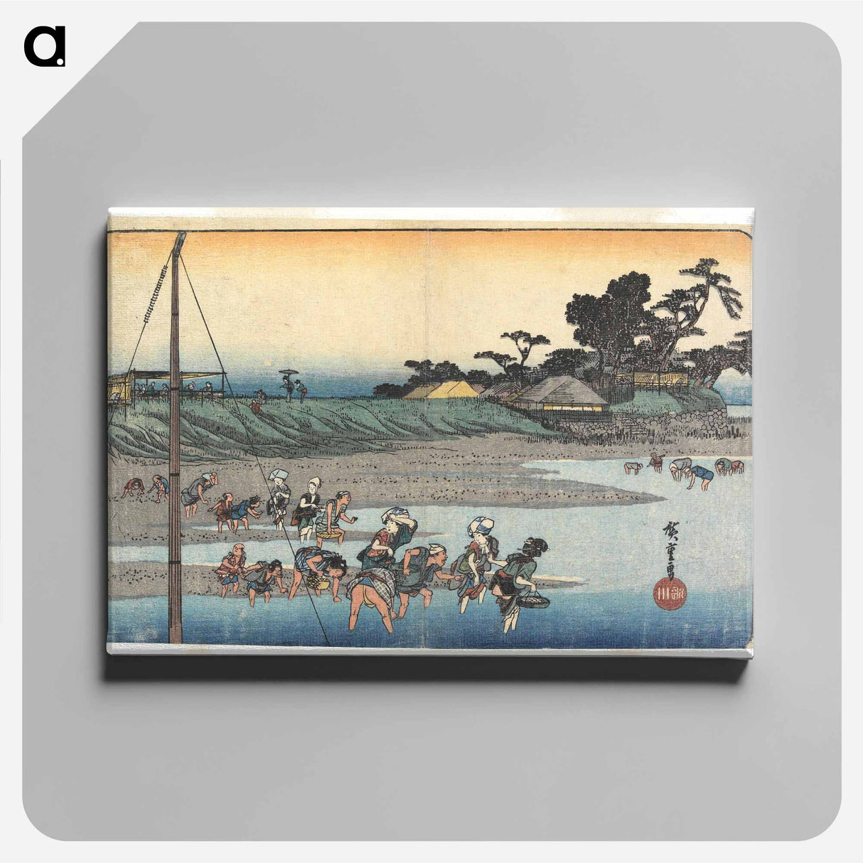 アートパネル-Gathering Shellfish at Low Tide at Susaki
- 歌川 広重 Canvas.