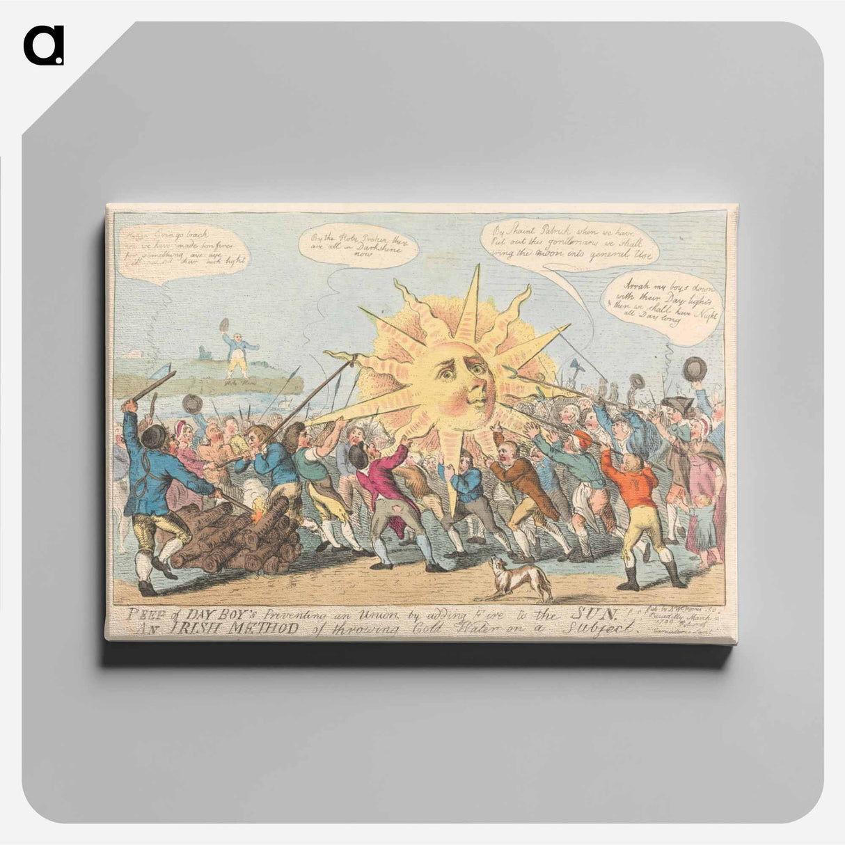 アートパネル-Peep of Day Boy's Preventing an Union by Adding Fire to the Sun. / An Irish Method of Throwing Cold Water on a Subject!
- イェール大学アートギャラリー Canvas.