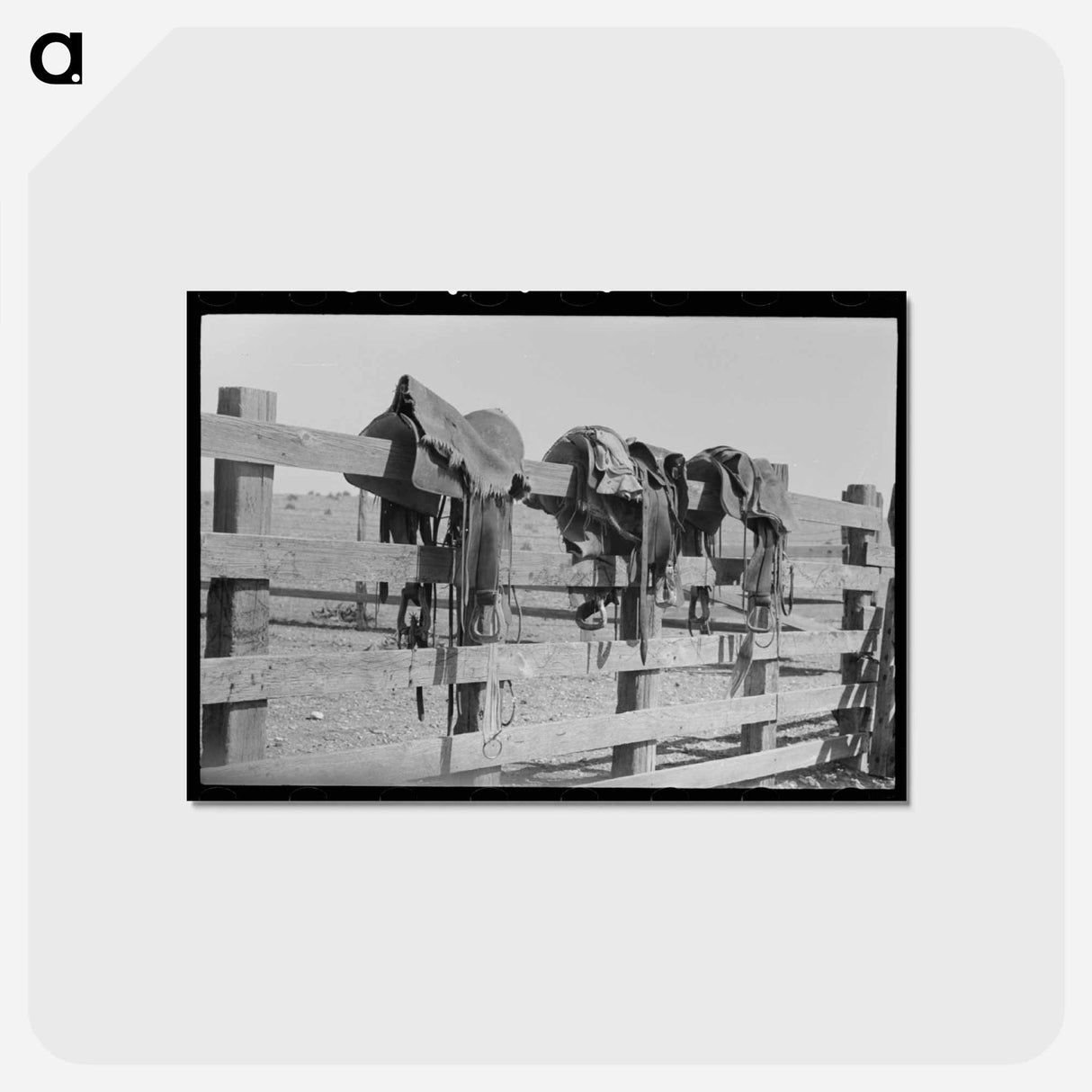 アートポストカード-Cowboy Saddles, Marfa
- ラッセル リー Postcard.