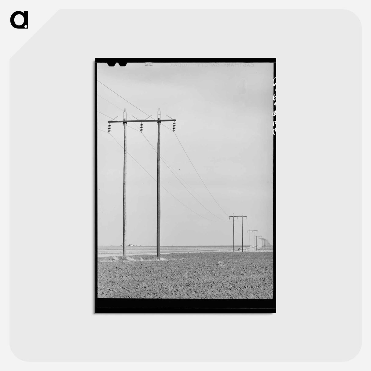 アートポストカード-Power Lines Along Highway
- ラッセル リー Postcard.