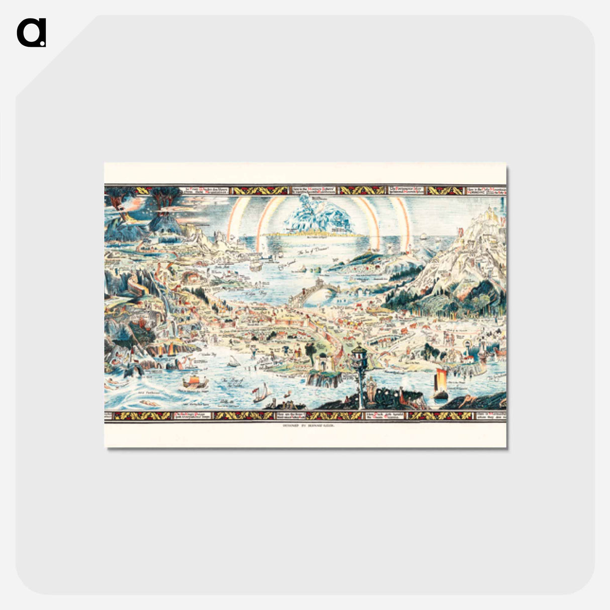 アートポストカード-An Ancient Map of Fairyland
- ボストン公共図書館 Postcard.