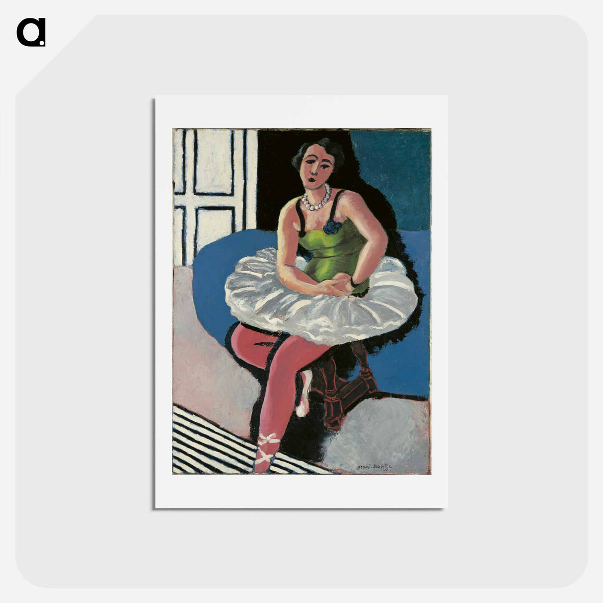 アートポストカード-Ballet Dancer Seated on a Stool - アンリ マティス Postcard.