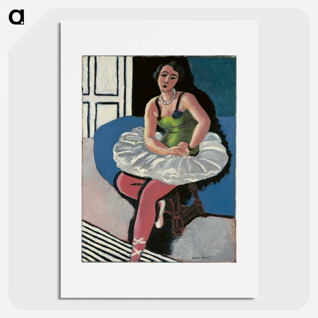 アートポスター-Ballet Dancer Seated on a Stool - アンリ マティス Poster.