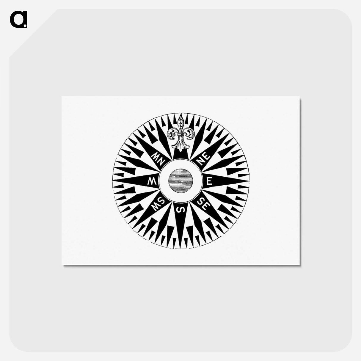 アートポストカード-Common Compass Card from The Rob Roy On The Jordan
- 大英図書館 Postcard.