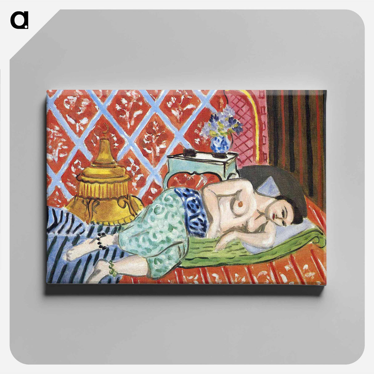 アートパネル-A Nude Lying on her Back - アンリ マティス Canvas.