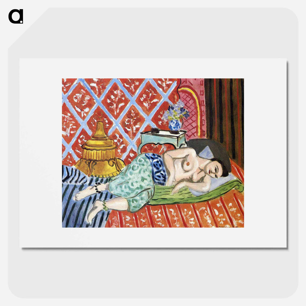アートポスター-A Nude Lying on her Back - アンリ マティス Poster.