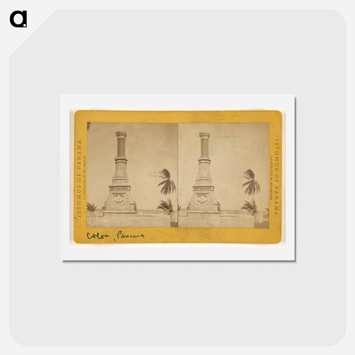 アートポストカード-Monument to Aspinwall, Chauncey and Stephens
- エドワード マイブリッジ Postcard.