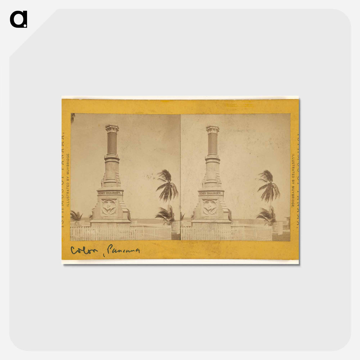 アートポストカード-Monument to Aspinwall, Chauncey and Stephens
- エドワード マイブリッジ Postcard.