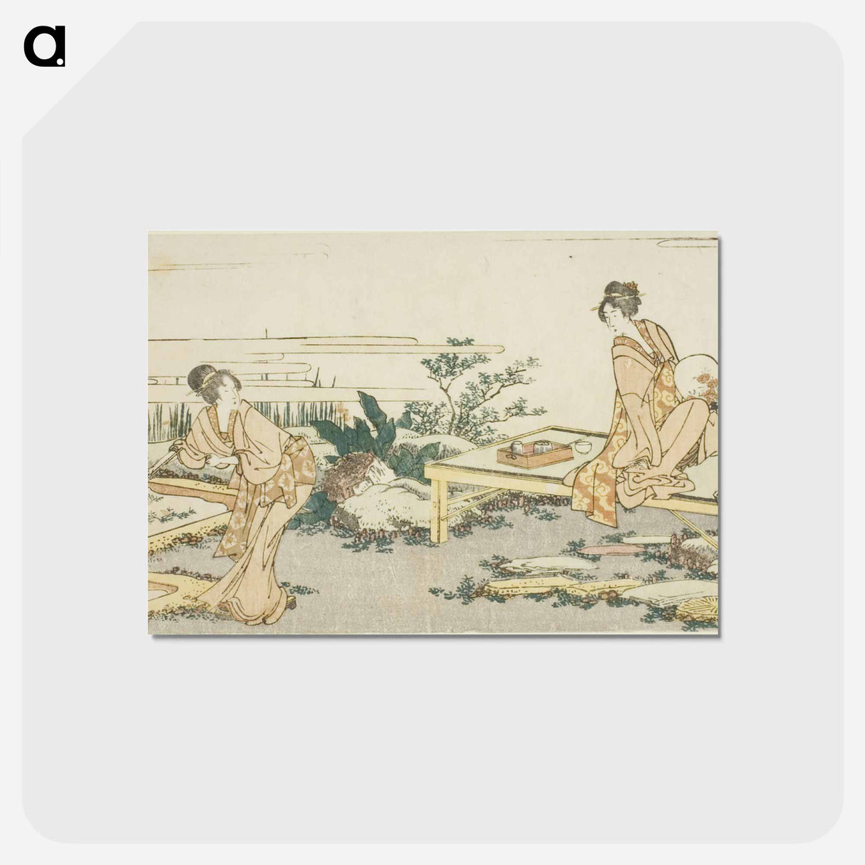 アートポストカード-Goldfish farm - 葛飾 北斎 Postcard.