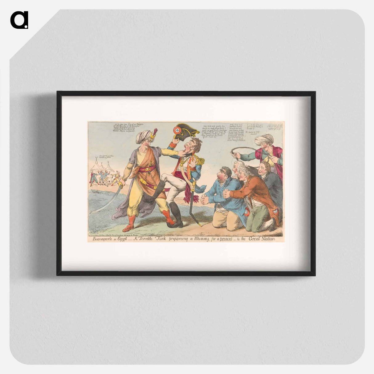 アートポスター-Buonaparte in Egypt - A Terrible Turk Preparing a Mummy, For a Present - To the Great Nation
- イェール大学アートギャラリー Poster.
