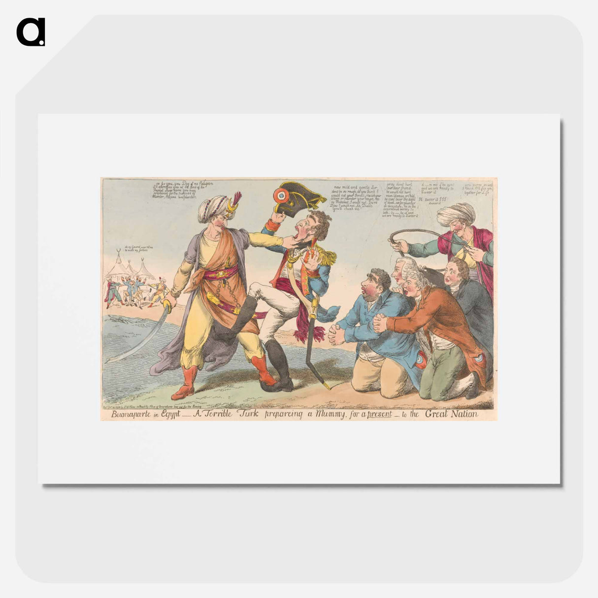 アートポスター-Buonaparte in Egypt - A Terrible Turk Preparing a Mummy, For a Present - To the Great Nation
- イェール大学アートギャラリー Poster.