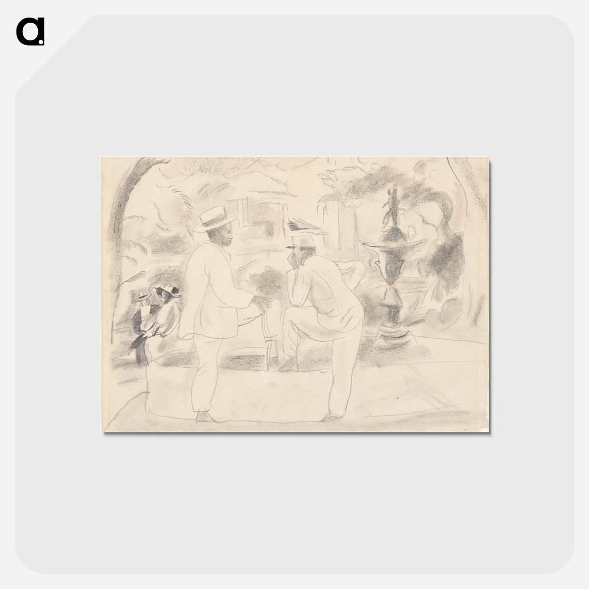 アートポストカード-Two Men in the Park, Havana
- バーンズ・コレクション Postcard.