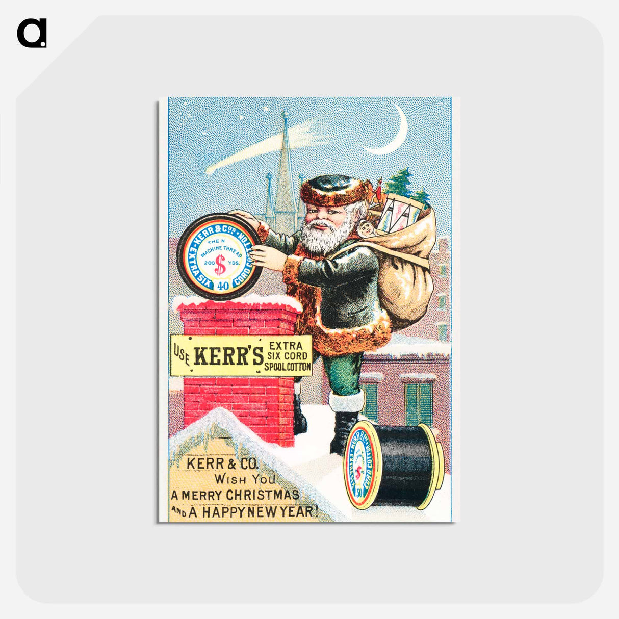 アートポストカード-Merry Christmas and a Happy New Year
- ボストン公共図書館 Postcard.