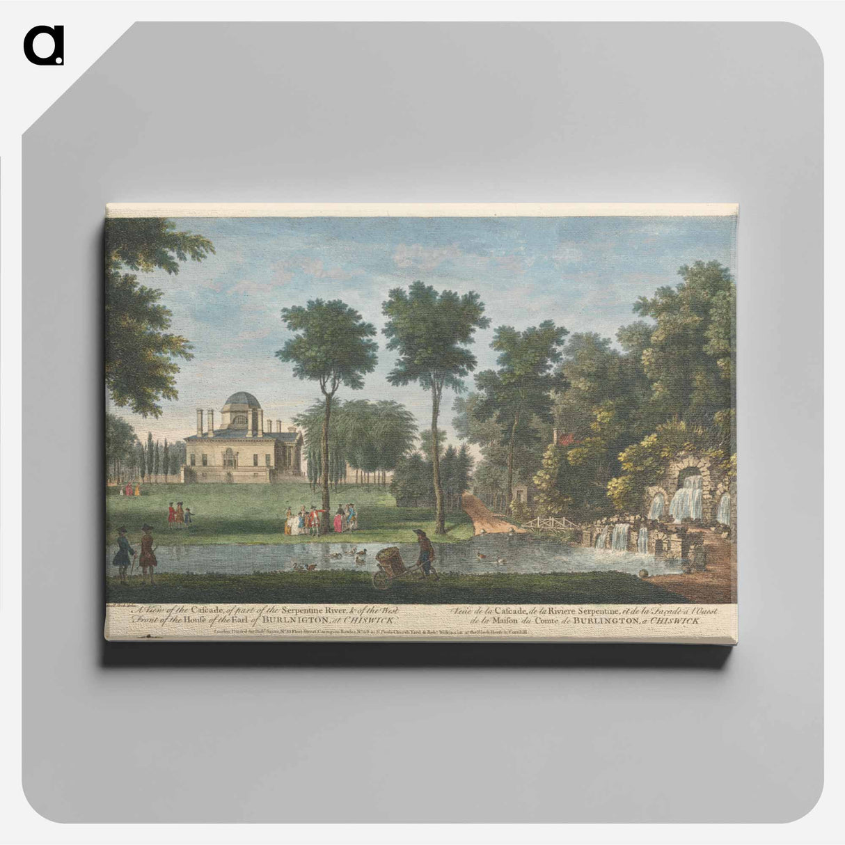 アートパネル-A View of the Cascade, of part of the Serpentine River, & of the West Front of the House of the Earl of Burlington, at Chiswick
- イェール大学アートギャラリー Canvas.