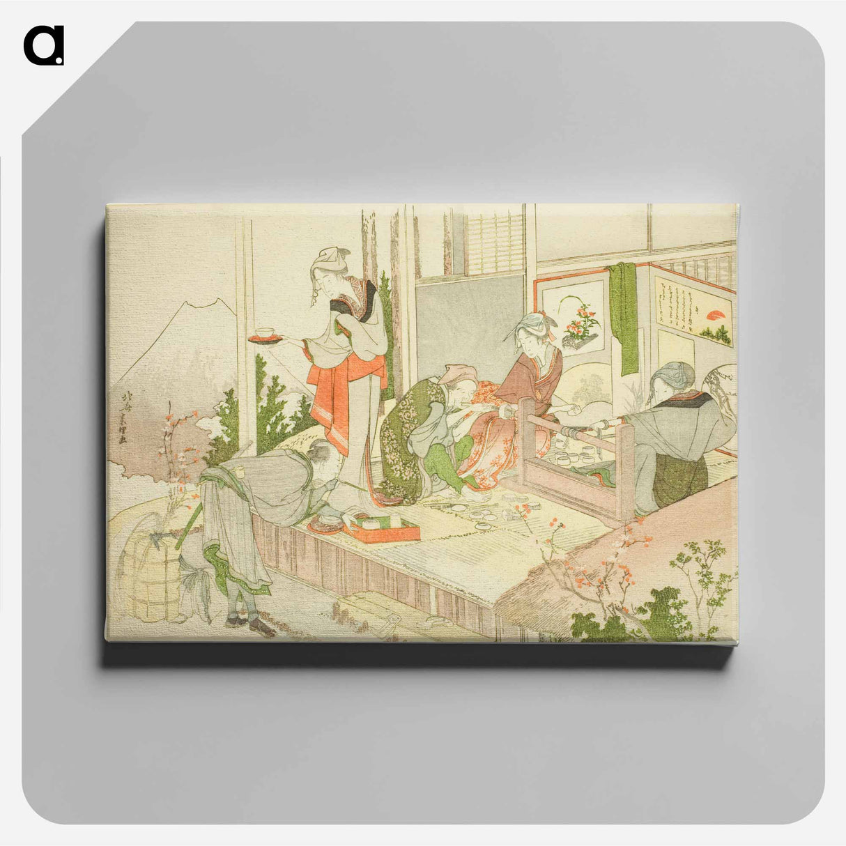 アートパネル-An Artisan’s Shop - 葛飾 北斎 Canvas.