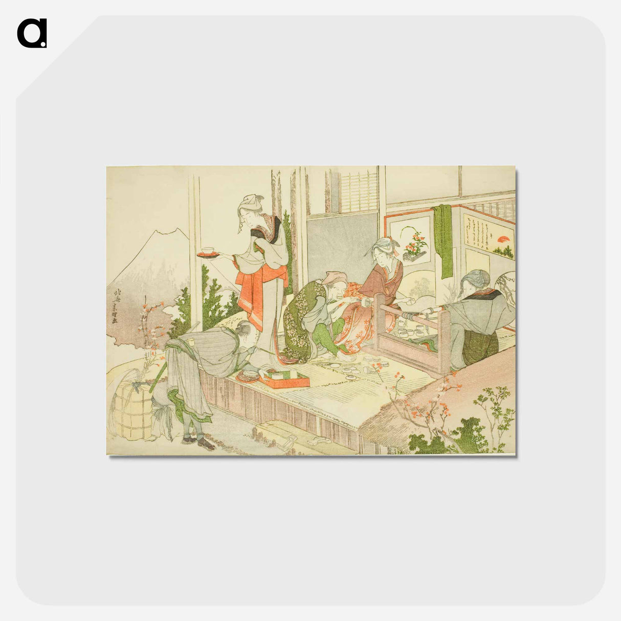 アートポストカード-An Artisan’s Shop - 葛飾 北斎 Postcard.